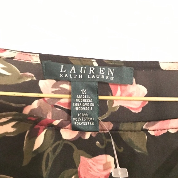Lauren Ralph Lauren 3/4 sleeve floral top - Picture 3 of 3